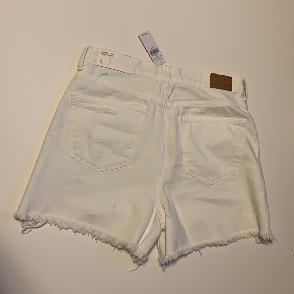 🆕 American Eagle Outfitters White High Waisted Shorts - Women’s Size 6 - Picture 4 of 6